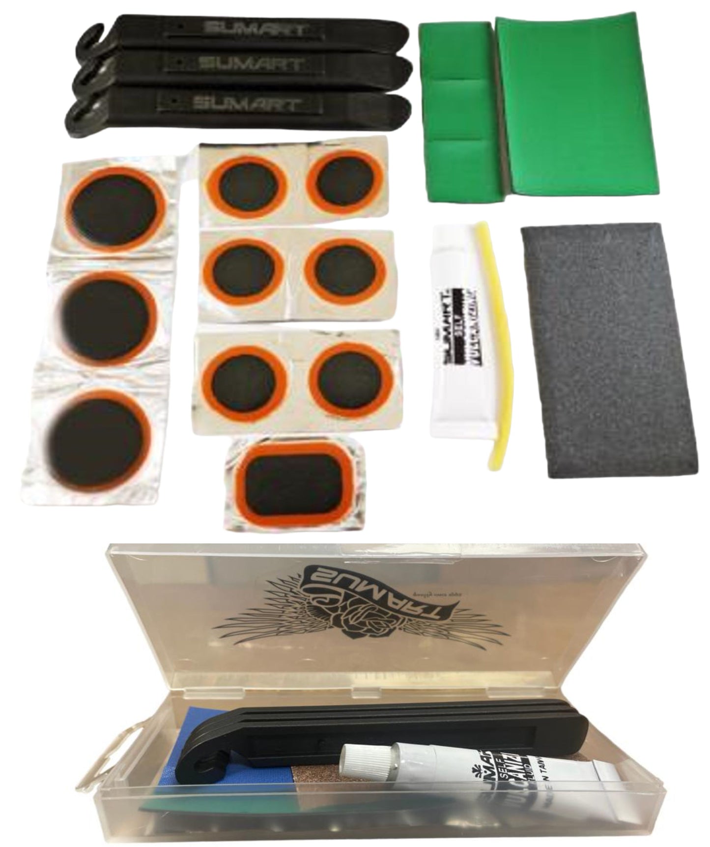Kit De Reparacion Camara Pinchazo Bicicleta Completo