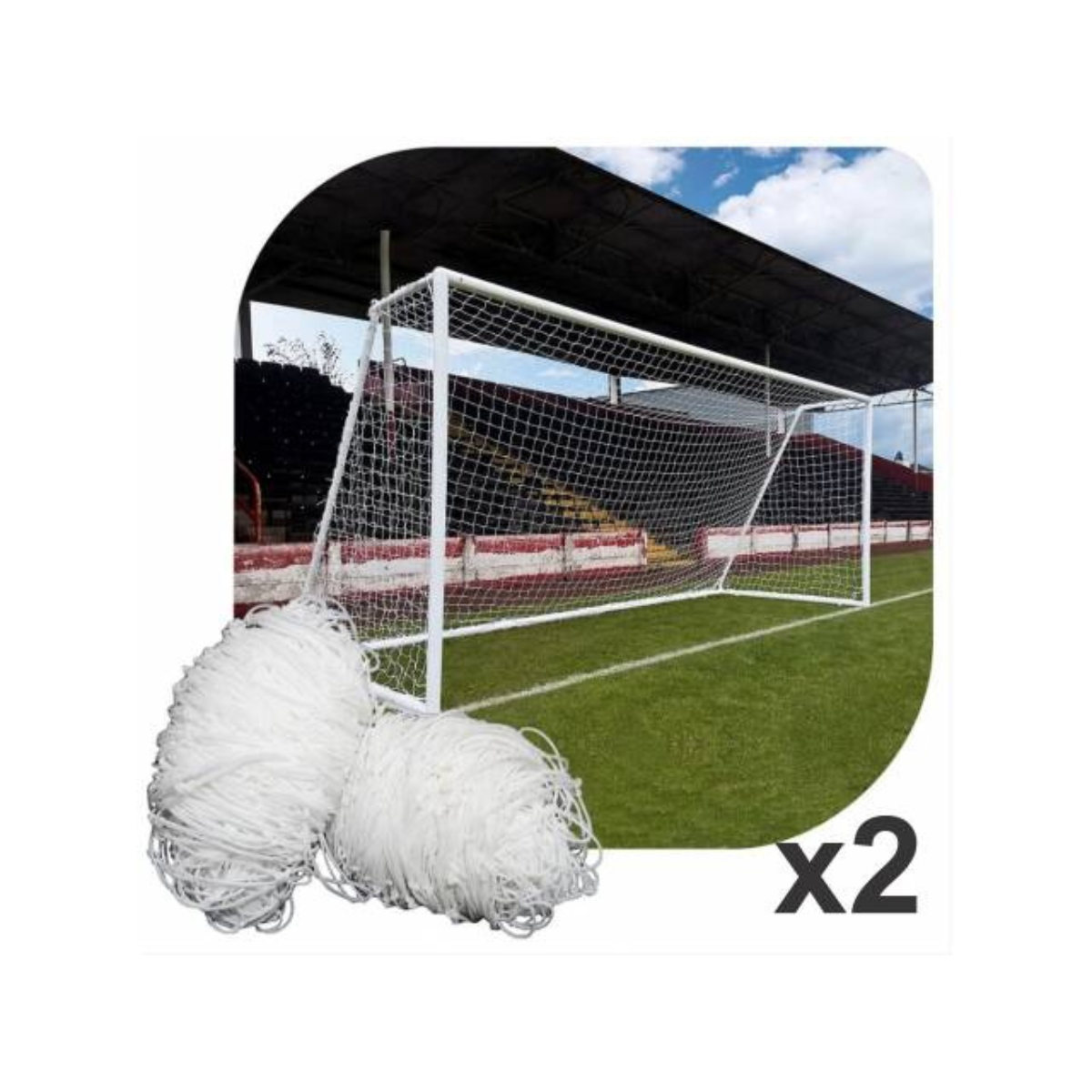 Red De Futbol 11 2mm Nylon 7.5x2.5x0.6m Uv Gismar