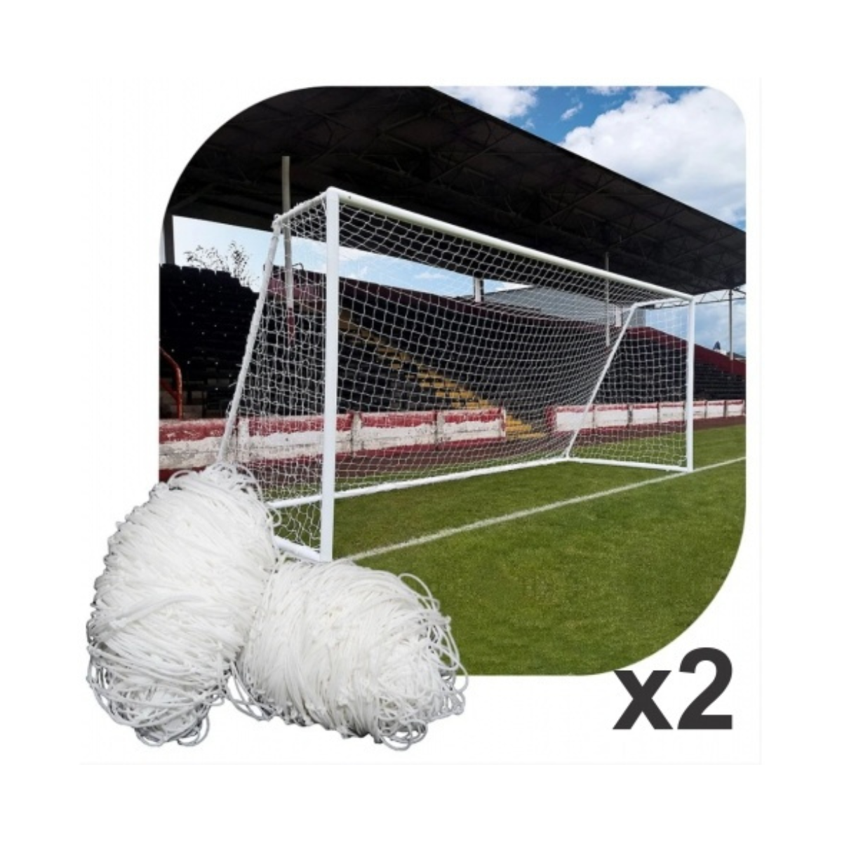 Red De Futbol 11 6mm Nylon 7.5x2.5x0.6m Uv Gismar