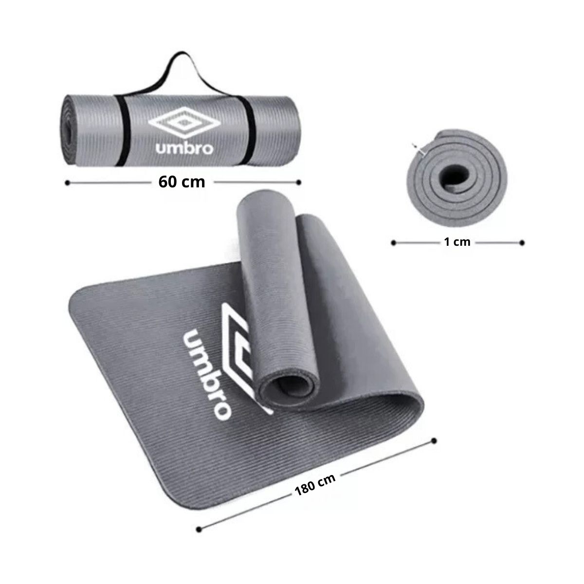 Alfombra De Yoga Mat Antideslizante 180x60x1cm Umbro