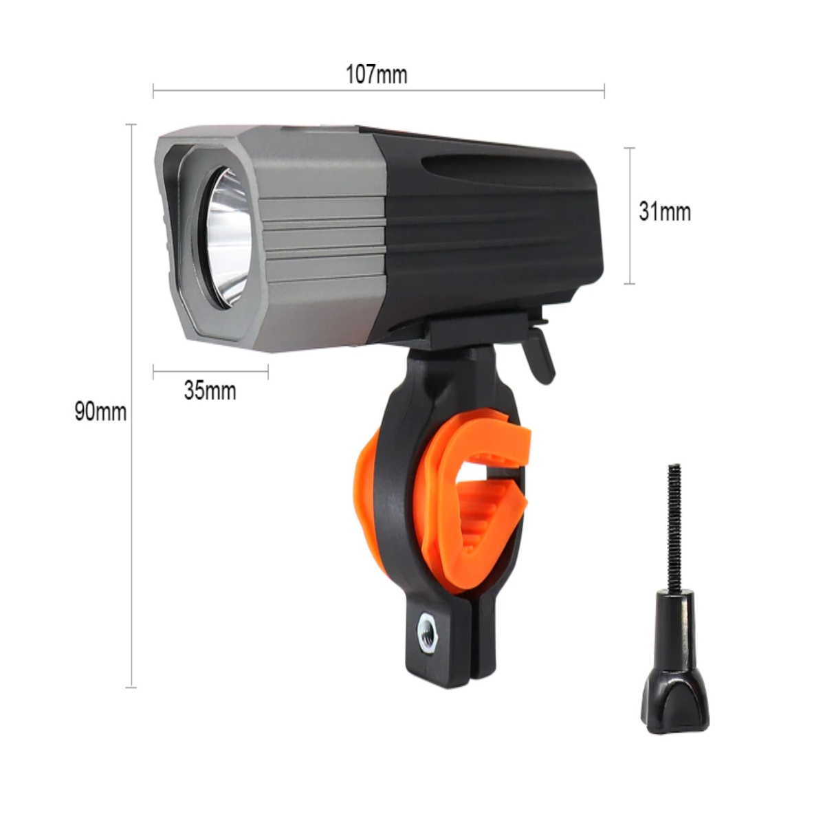 Luz Accesorio Ciclismo Delantera Led T6 Usb Ip65 - Inbike