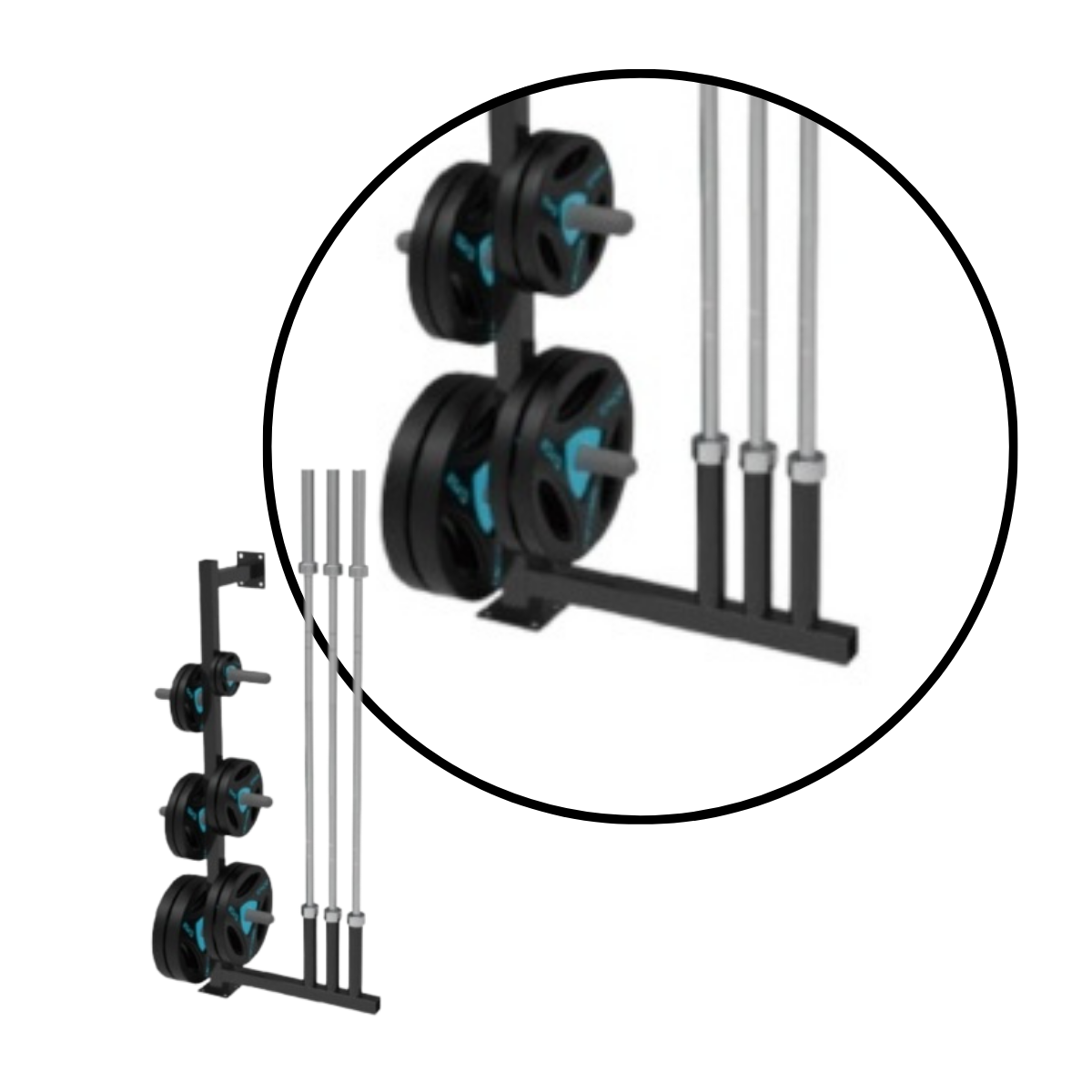 Soporte Para Discos Olímpicos Barras Para Piso Gym Livepro