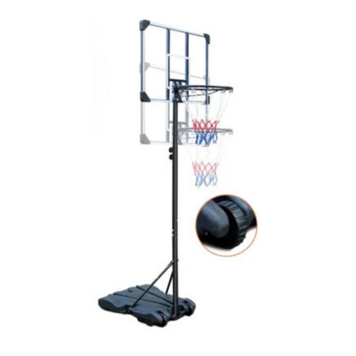 Tablero de Basquet con Pie Altura Ajustable - 3.05m