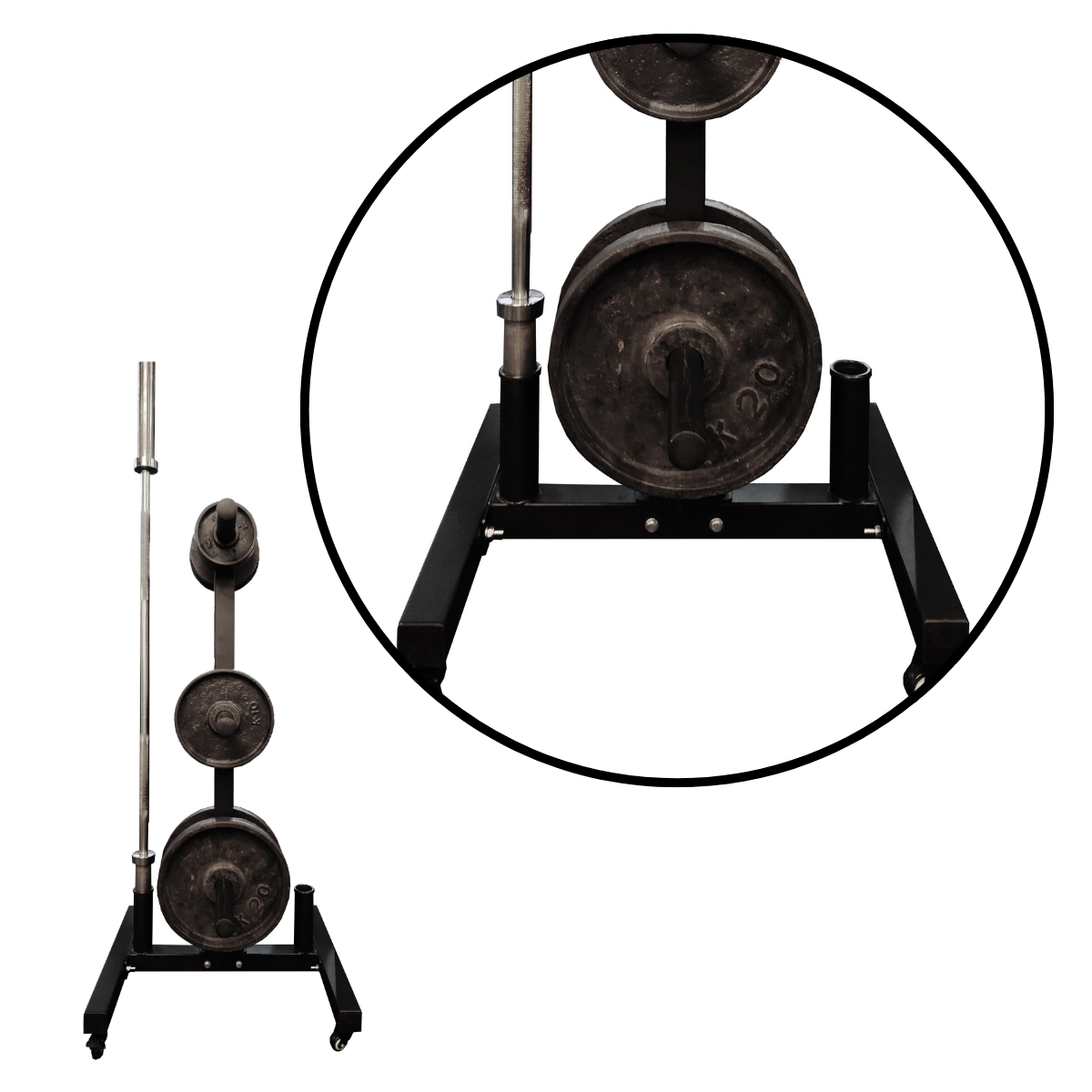 Soporte Para Discos Olímpicos Y Barras Rhino