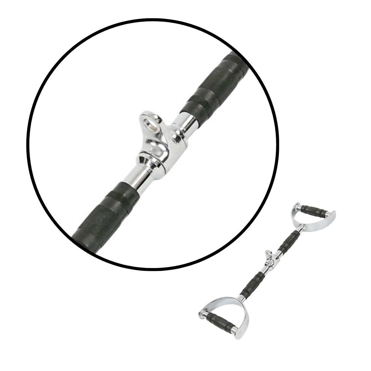 Barra Recta Romana N17 74cm Acero Agarre Ergonómico Rhino