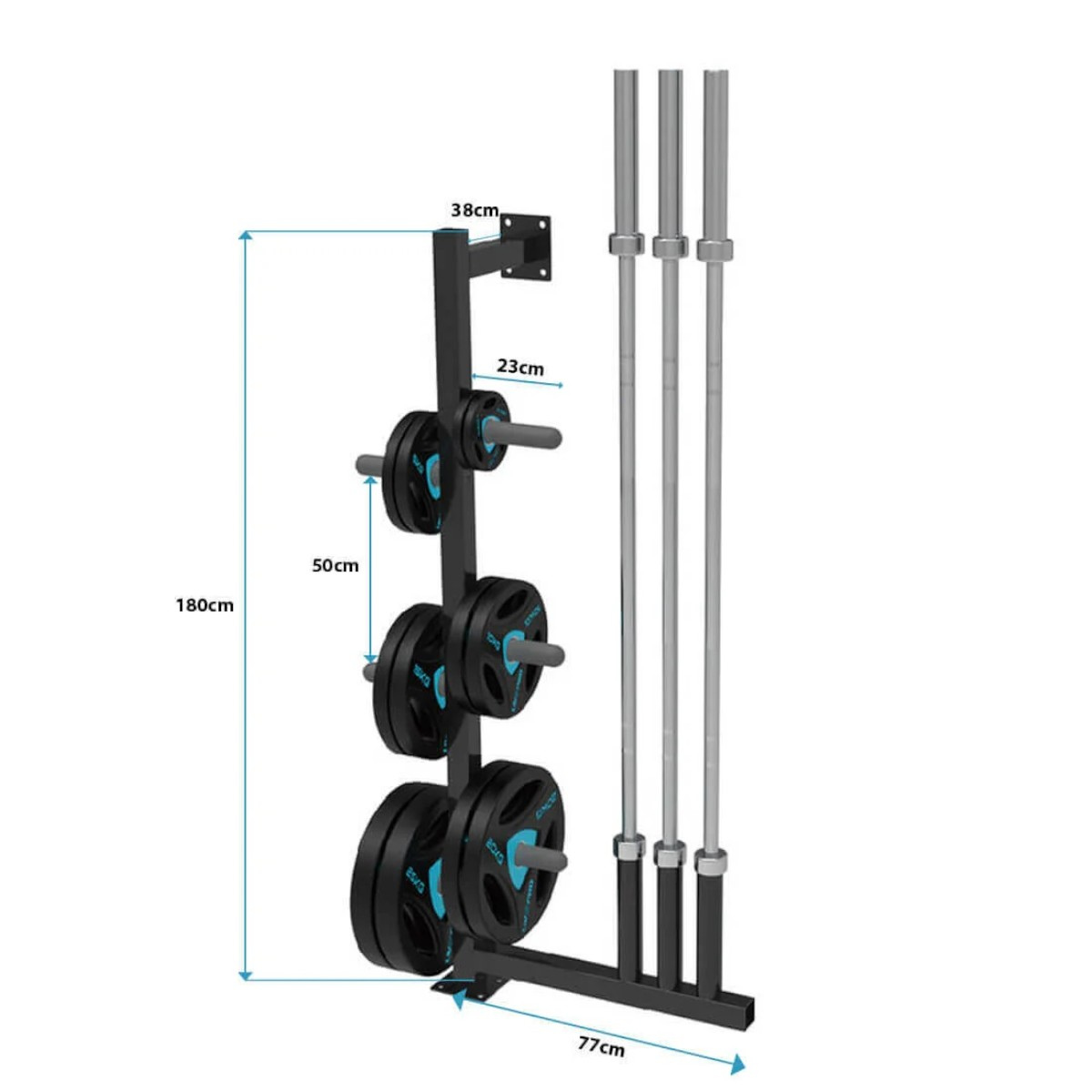 Soporte Para Discos Olímpicos Barras Para Piso Gym Livepro