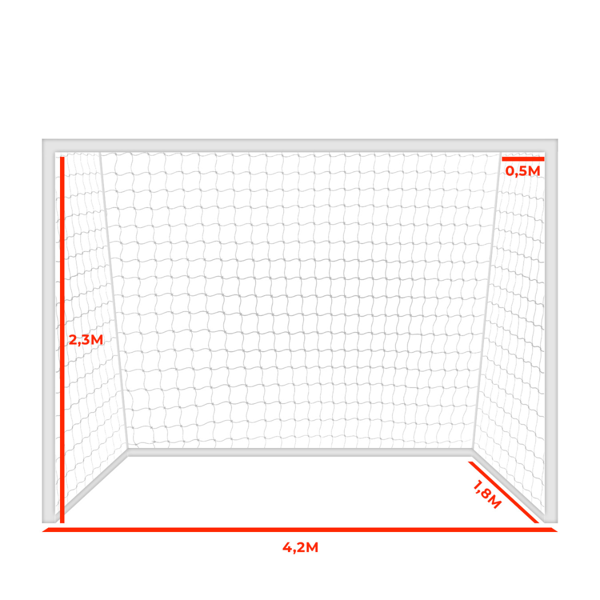 Red De Futbol 11 6mm Nylon 7.5x2.5x0.6m Uv Gismar