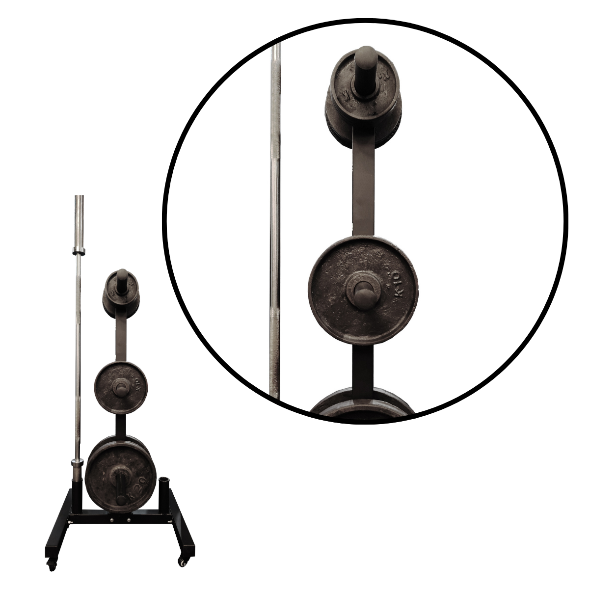 Soporte Para Discos Olímpicos Y Barras Rhino