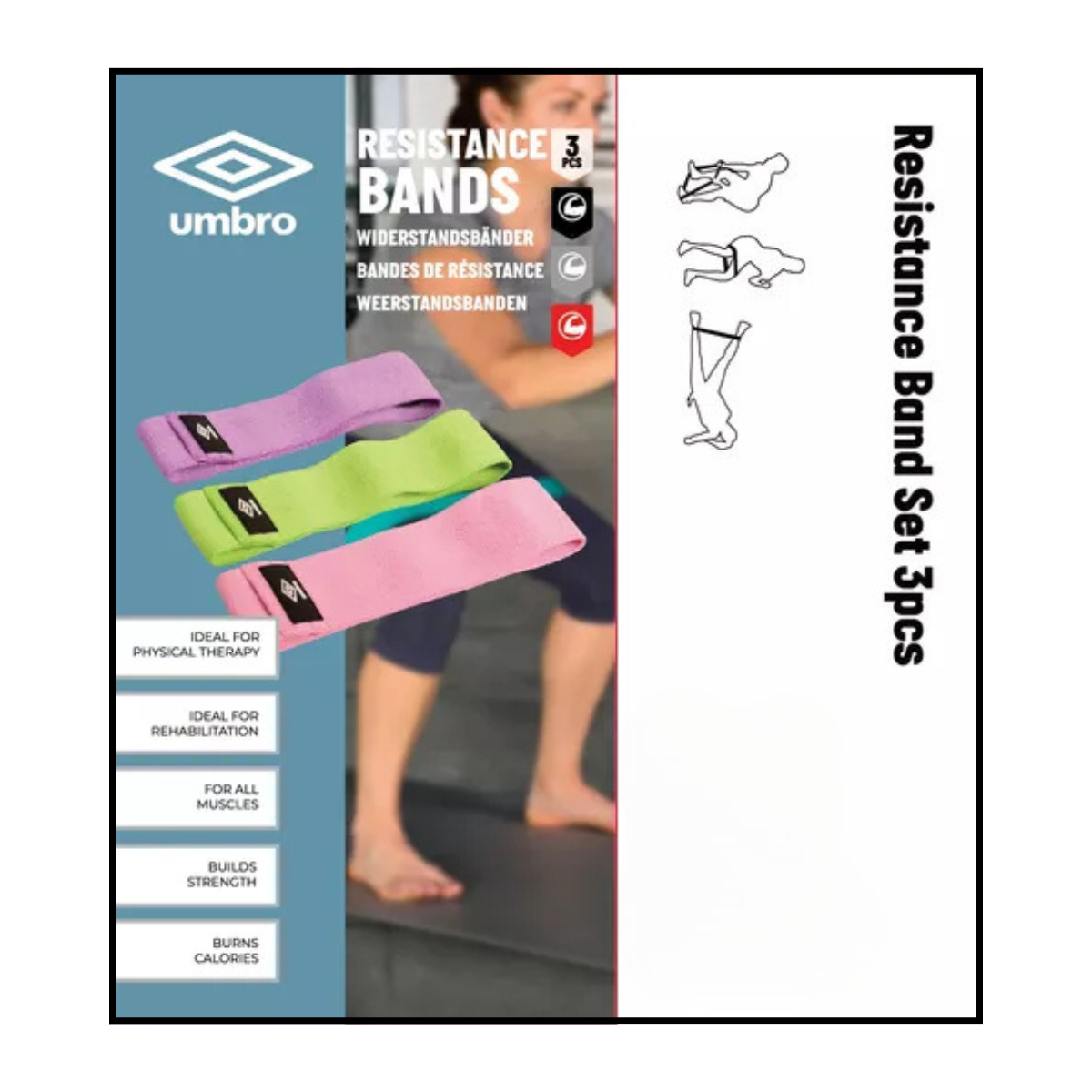 Set 3 Bandas De Tela Resistencia Circular - Umbro