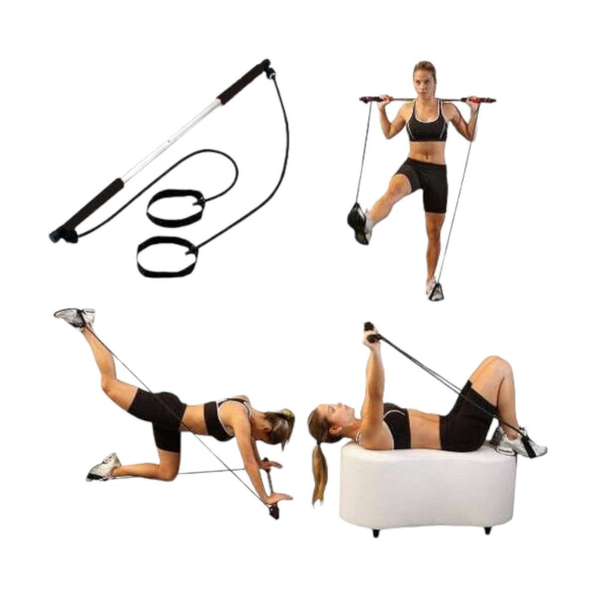 Baston Barra Palo Entrenamiento Fitness Elastico Livepro