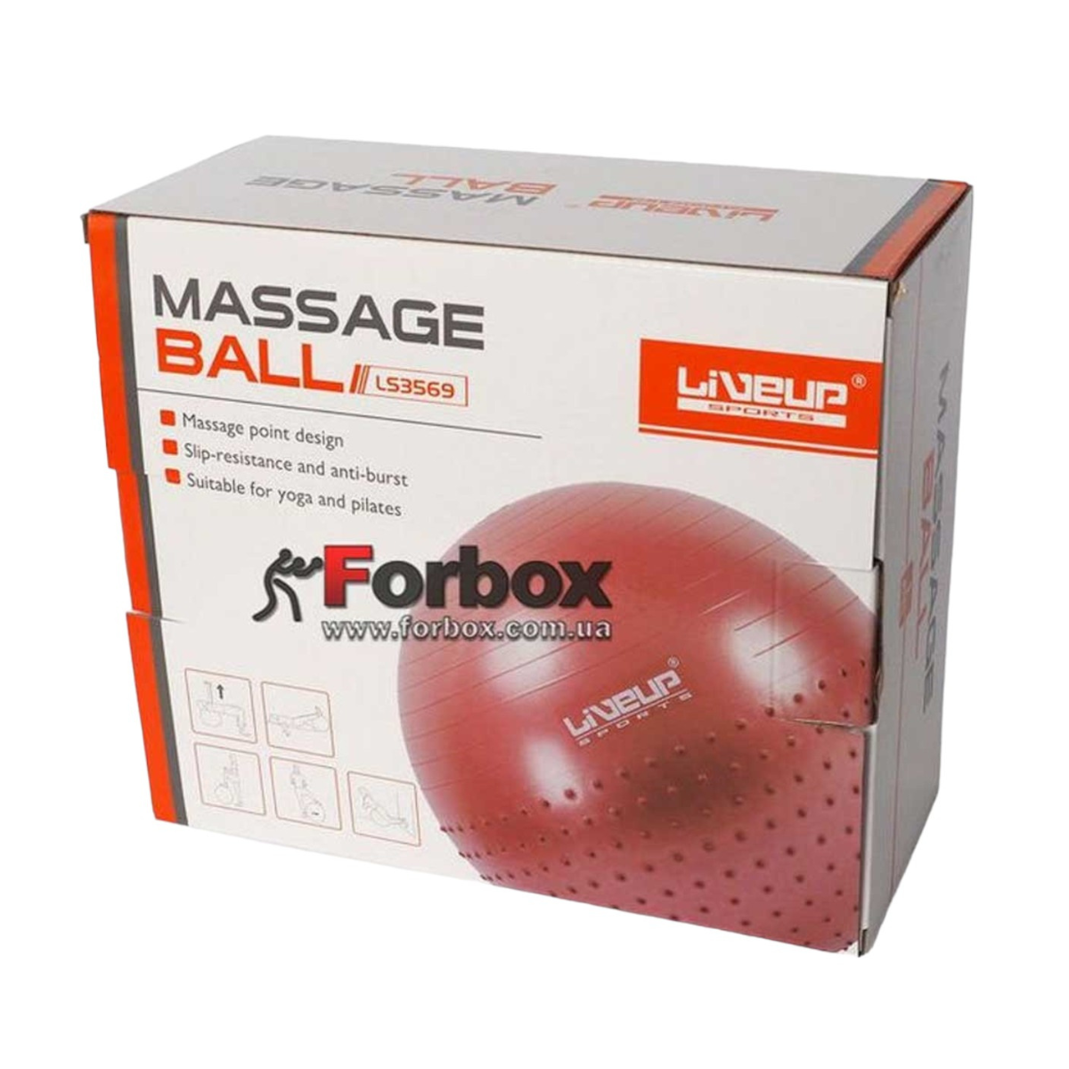 Pelota De Pilates De Masaje 65cm Yoga Fitness Gym Livepro