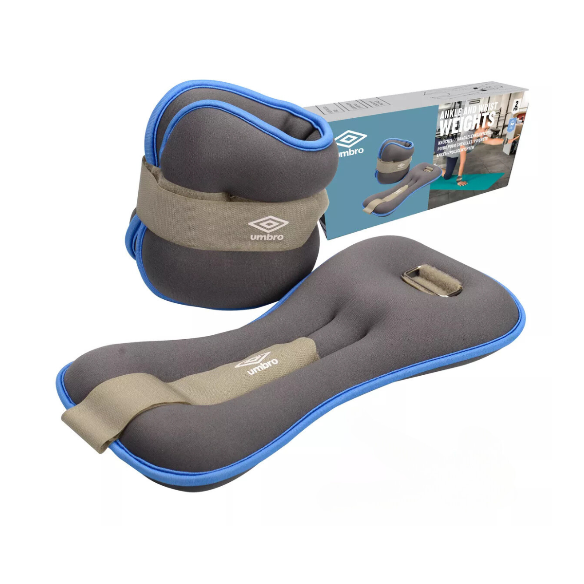 Tobi Pesas 1kg Pro X2 Tobillera Velcro Entrenamiento Umbro