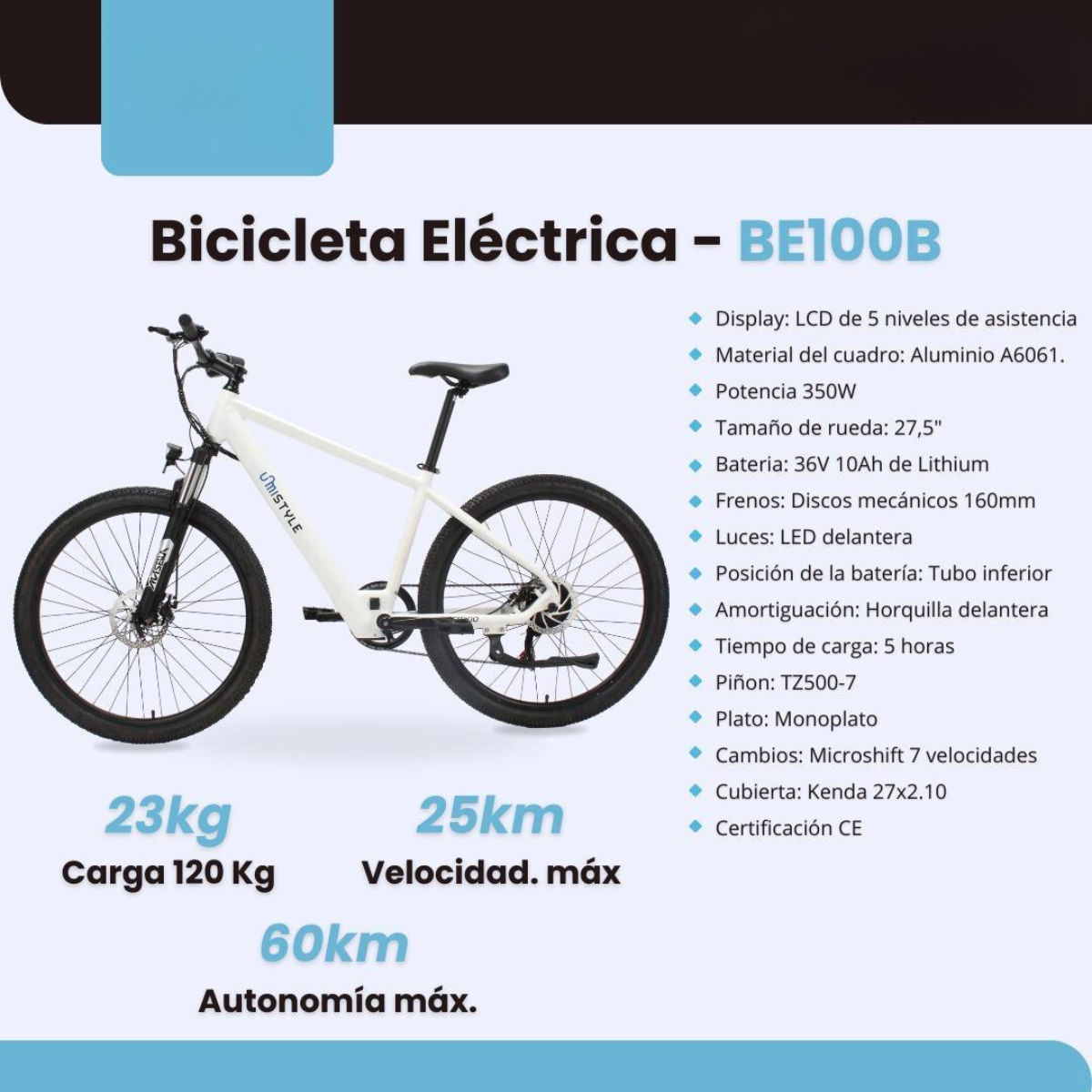 Bicicleta eléctrica Umistyle B100