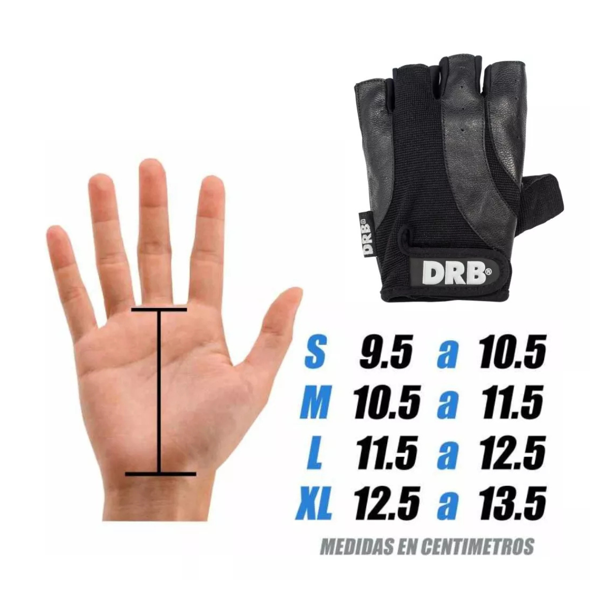 Guantes DRB Para Gym Fitness Entrenamiento Cuero