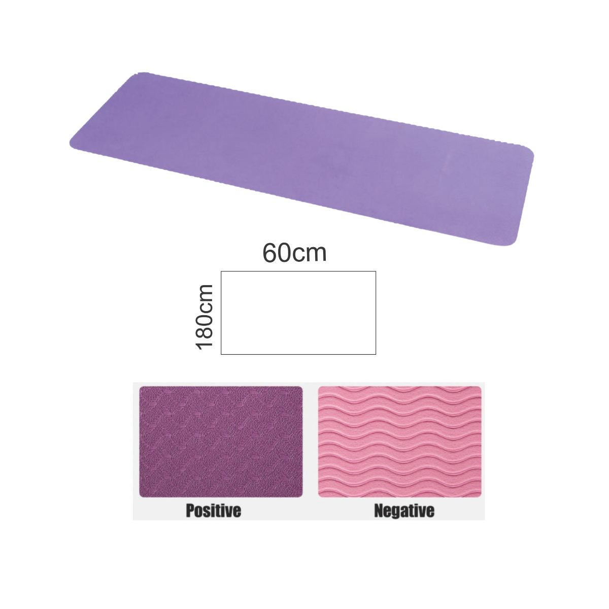 Colchoneta Mat Yoga Eco Friendly 180x60cm 6mm Rhino
