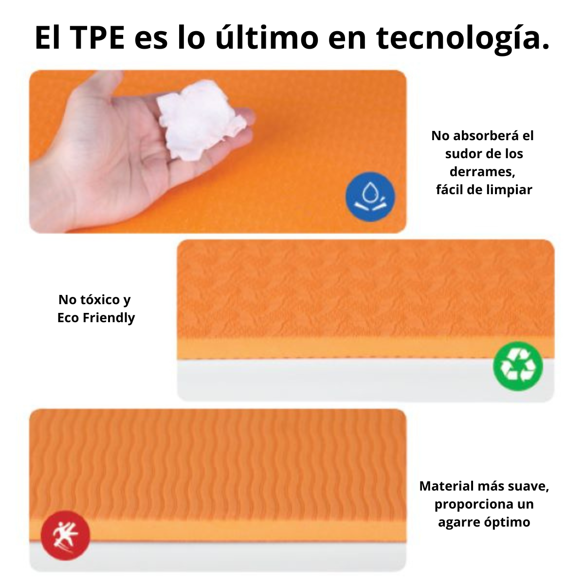 Colchoneta Mat Yoga Eco Friendly 180x60cm 6mm Rhino