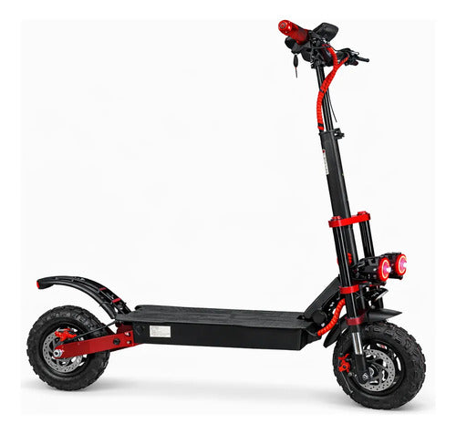 Monopatín Eléctrico Knex Moster - Motor 1000w - Plegable Rojo