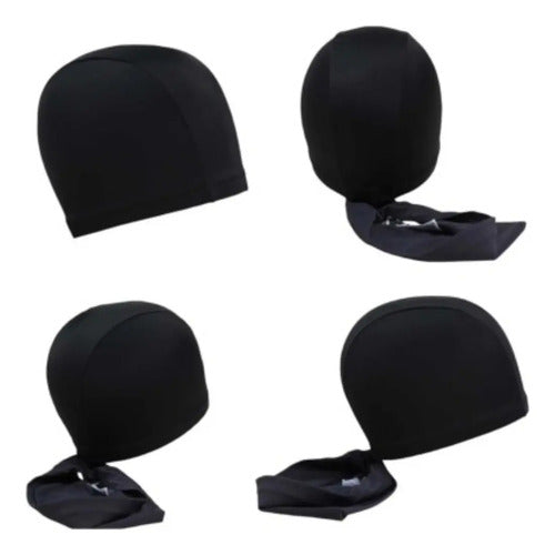 Gorra Natación Para Pelo Largo Piscina Arena Negro Lisa Único