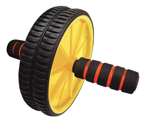 Set X5 Ruedas Abdominales Rodillo Entrenamiento Negro