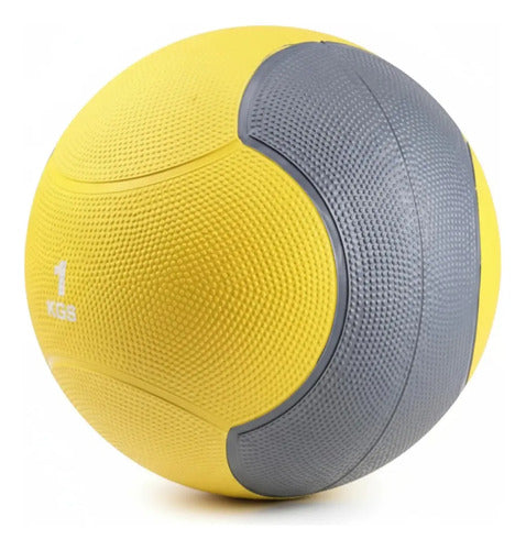 Medicine Ball 1kg Amarillo Trampolín Antideslizante Pro