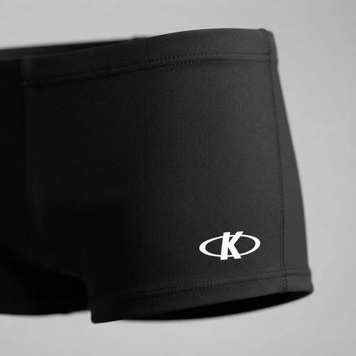 Traje De Baño Deportivo Adulto Boxer Natacion Corto Negro Liso 3xl
