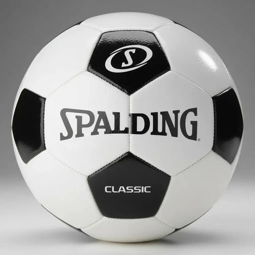 Pelota Spalding Futbol 11 Cancha Tamaño 5 Oficial Color Blanco/negro