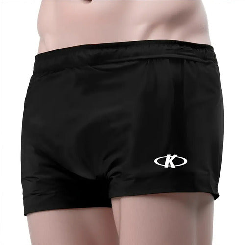 Traje De Baño Deportivo Adulto Boxer Natacion Corto Negro Liso Xl