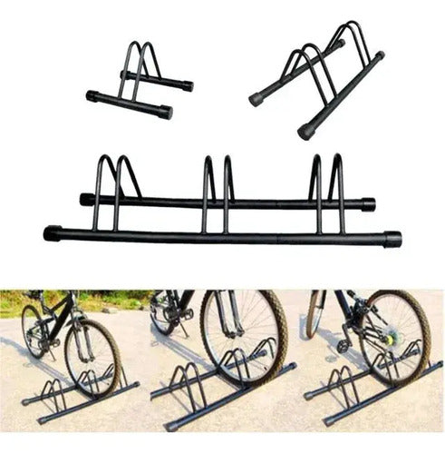 Exhibidor Para 3 Bicicletas Separador Individual X3 Gris Gris
