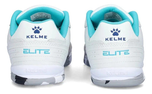 Calzado Futsal Kelme Elite Pro Adulto Mmsports Celeste Y Blanco 44