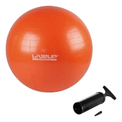 Pelota De Pilates Fitball 65cm Yoga Fitness Gym Livepro Naranja