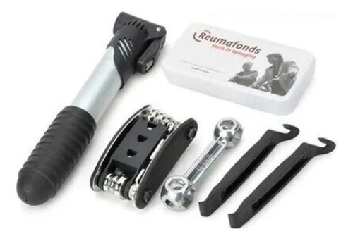Kit Bolso Bicicleta Con Herramientas Inflador Completo Zuba