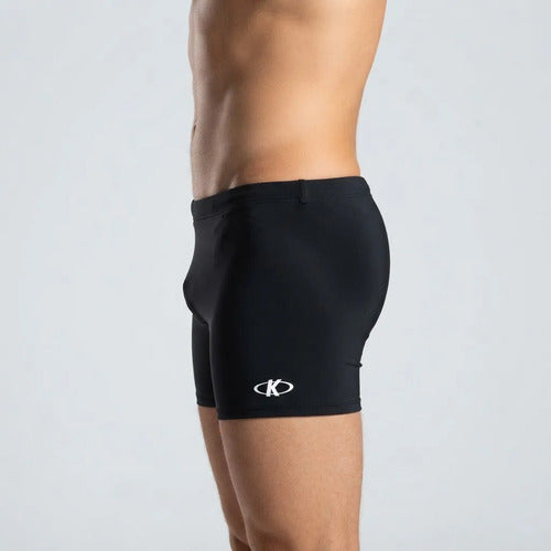Traje De Baño Deportivo Adulto Boxer Natacion Corto Negro Liso 3xl