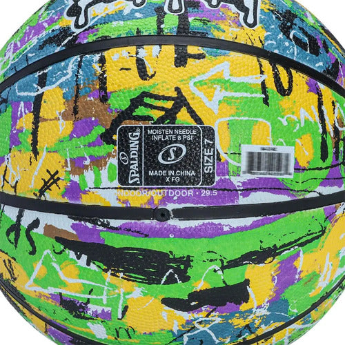 Pelota Basket Spalding Graffiti Tam 7 Verde/amarillo Mmsport Amarillo