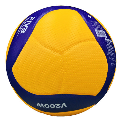 Pelota Voley Mikasa V200w Oficial Fivb Antisudor - Mikasa Amarillo