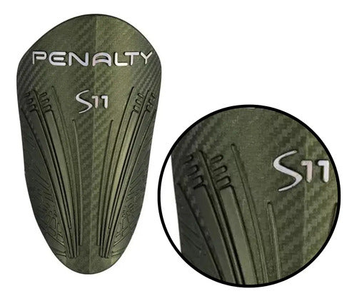 Canillera Penalty Futbol/hockey Profesional Con Media Adulto 01 Verde