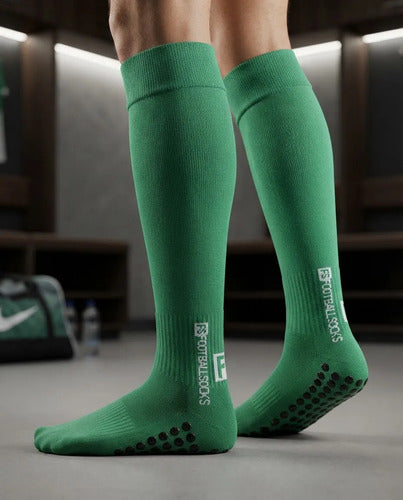Combo Fs Medias Antideslizantes + Medias Sin Pie + Venda M&m Verde