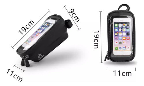 Bolso Celular Para Cuadro Bicicleta Impermeable - Inbike Negro