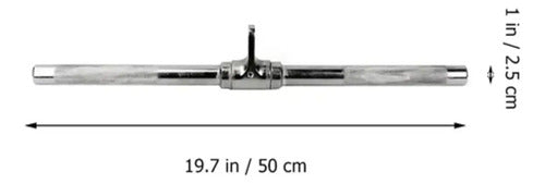 Barra Recta Para Polea 2,4 Kg Agarre Aparato Gym Plateado