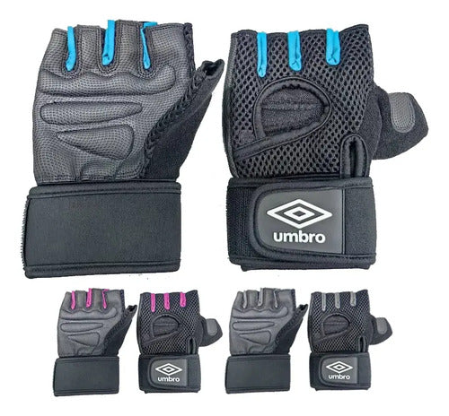 Guante De Entrenamiento Fitness Musculacion Umbro Mmsports Azul Lisa M