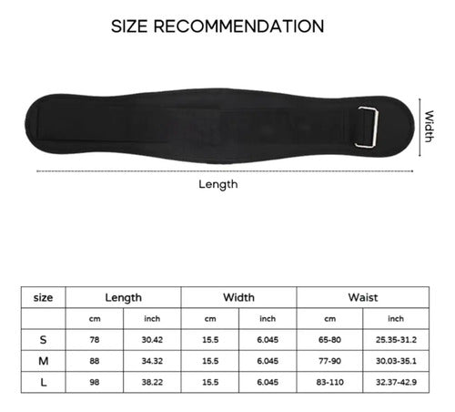 Cinturón De Levantamiento Pesas Ajustable Sentadillas Rhino Negro L