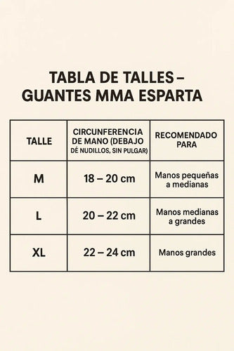 Guantes Mma / Guantillas De Entrenamiento - Esparta