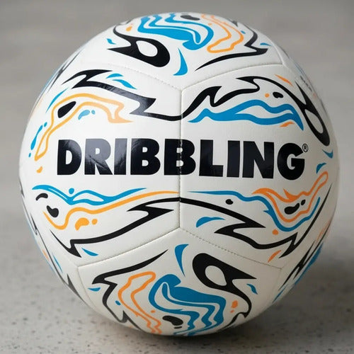 Pelota De Fútbol Drb Vibra N° 5 Cosida Césped Blanco Celeste
