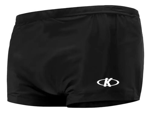 Traje De Baño Deportivo Adulto Boxer Natacion Corto Negro Liso 2xl