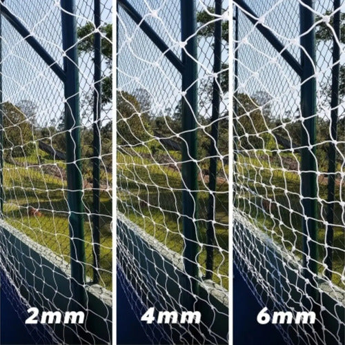 Par Redes Para Arco Fútbol 11, Nylon 6mm Gismar Blanco