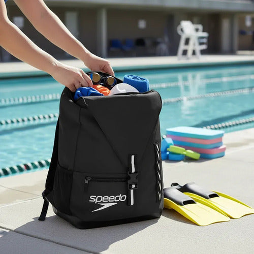 Mochila Bolso Deportivo Speedo Team Bag 35 Mmsports Negro Lisa