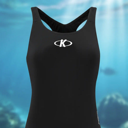 Malla Dama Natación Knex Negra Talles Xl-4xl Multicolor