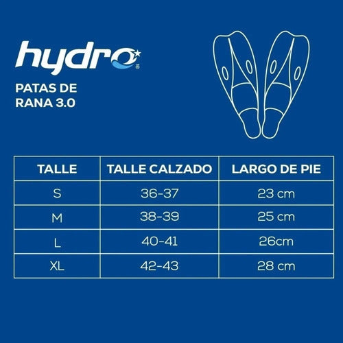 Patas De Rana Hydro 3.0 Natacion Adulto Silicona Mmsports