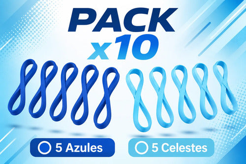 Pack X10 Vinchas Para Cabello Elásticas Talle Único Surtido Unico