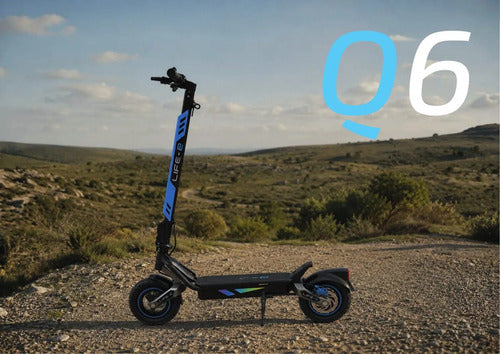 Monopatín Eléctrico Life-e Q6 1000w 50km/h Off Road Mmsports Negro