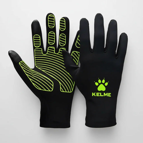Guantes Para Niño Térmico Liso Kelme Mmsports Negro Liso Único